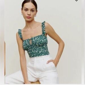 Reformation Cortese Top in Saskia Print